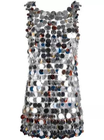 Paco Rabanne sequin-embellished V-neck Minidress - Farfetch