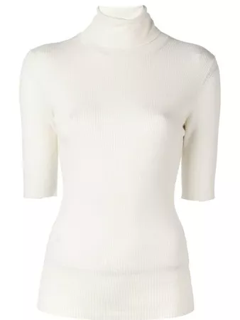 Theory High Neck Knitted Top - Farfetch