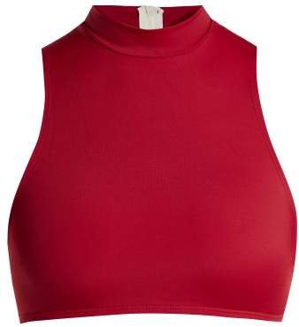 The Tiffany High Neck Bikini Top - Womens - Red