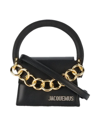 Black bag with gold chain