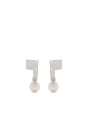 Hsu Jewellery Unfinishing Line curved earrings - FARFETCH