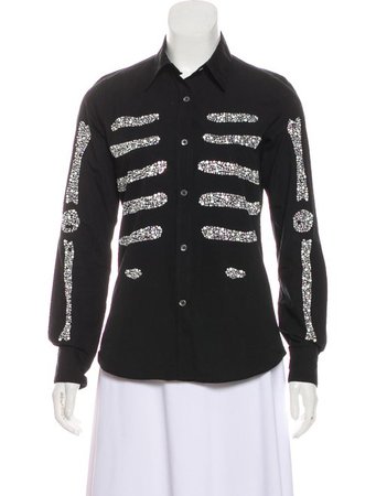 Libertine Embellished Button-Up Top - Clothing - LIB21403 | The RealReal