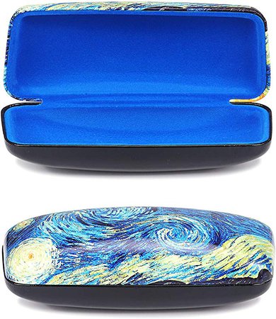 Molshine Van Gogh Oil Painting Pattern Medium Size Hard Shell Eyeglass Cases, Glasses Case at Amazon Men’s Clothing store