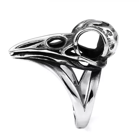 Nordic Vintage Raven Stainless Steel Ring