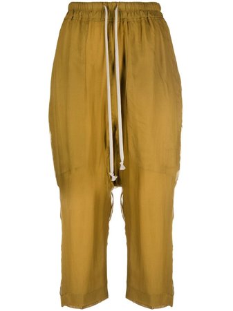 Rick Owens Cropped drawstring-waist Trousers - Farfetch