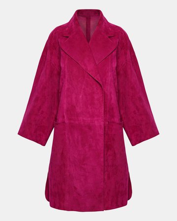 Double-Faced Suede Kimono Coat | Theory