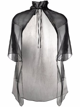 Atu Body Couture Sheer Silk Cape Jacket - Farfetch