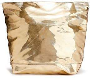Bundle Crinkled Faux Mirrored-leather Clutch