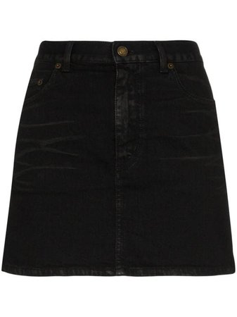 Saint Laurent Mini Denim Skirt - Farfetch