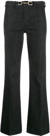 'S belted flared leg jeans