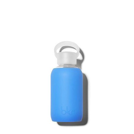 Glass Water Bottles | Teeny Romeo | bkr® Blue Collection