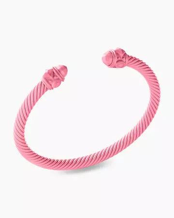 Renaissance® Classic Cable Bracelet in Pink Aluminum, 5mm | David Yurman