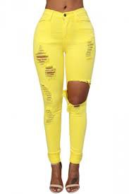 yellow ripped jeans - Google Search