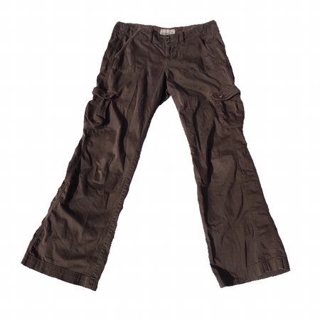 vtg y2k grunge brown cargo pants 🤎 low rise, tag... - Depop