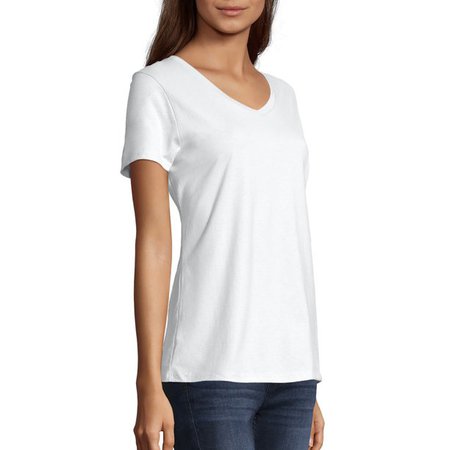 Hanes - Hanes Women's Nano-T V-neck T-Shirt (2-Pack) - Walmart.com - Walmart.com