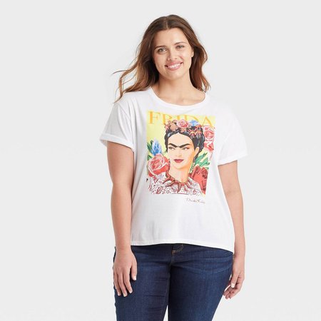Women's Frida Short Sleeve Graphic T-shirt - White : Target