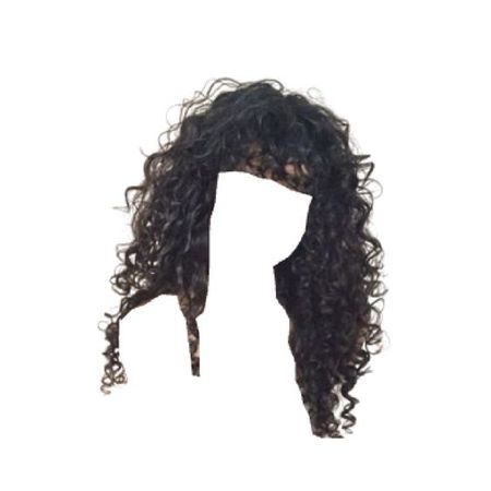 black curly hair with bangs