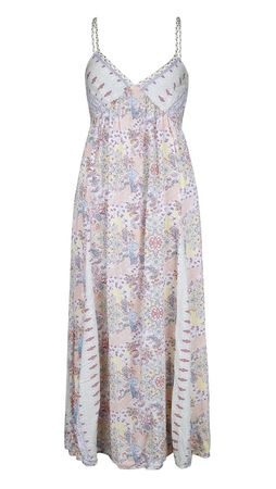 pastel floral print maxi dress