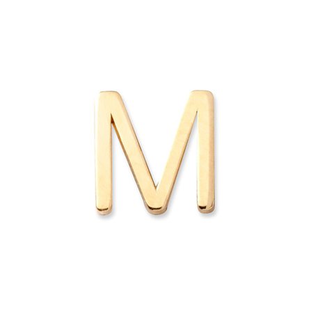 14K Gold Letter Stud - M – Maya Brenner