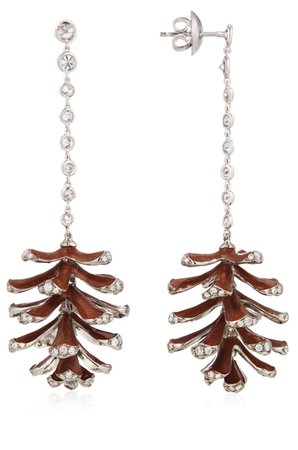 diamond pinecone earrings