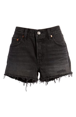 Levi's® 501® Cutoff Denim Shorts (Trashed Black) | Nordstrom