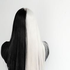 hair white and black