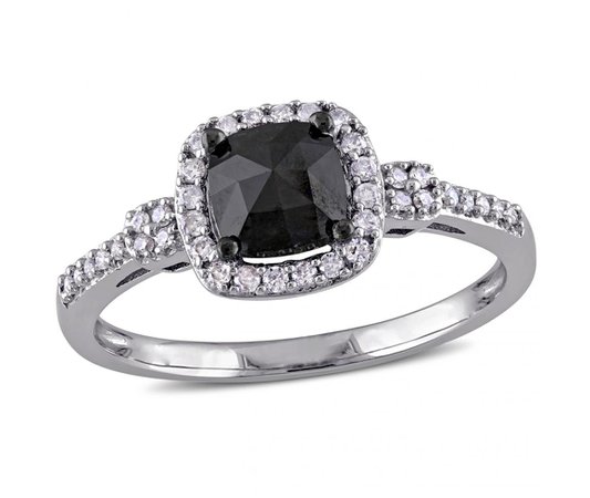 Diamore 14K White Gold 1.00Ctw Black & White Diamond Ring | Ben Moss Jewellers