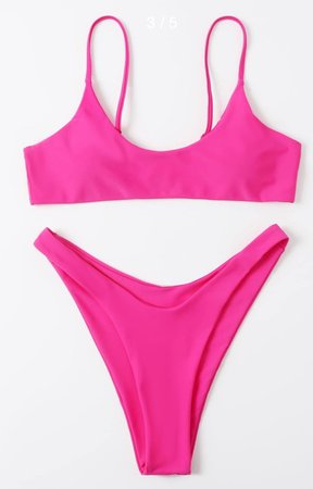SHEIN pink hight cut bikini