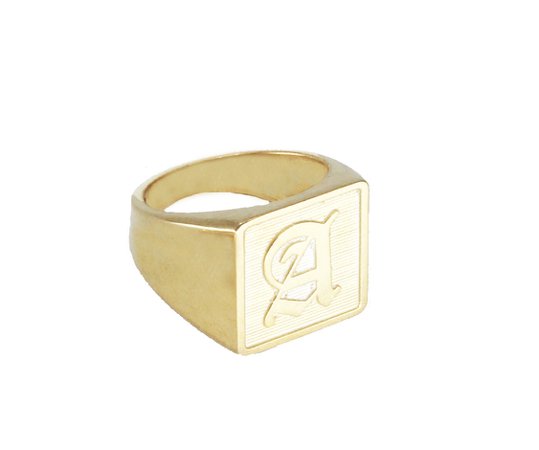A initial gold ring