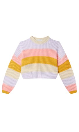 multi Striped cropped sweater - Women's Just in | Stradivarius United States