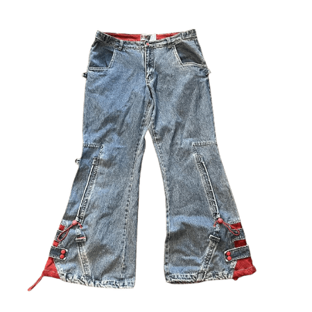 MacGirl Wide Leg Flare Light Wash Denim Jeans