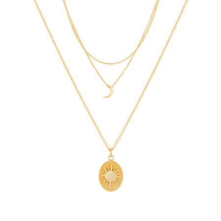 Layered Moon Necklace + Sun Necklace | Mejuri