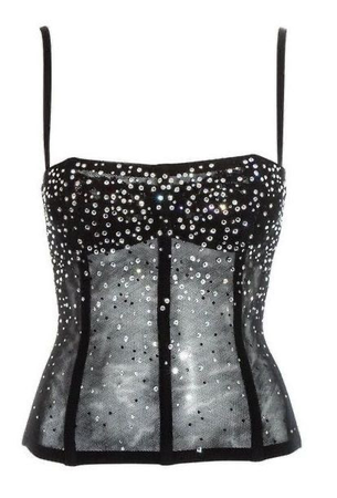 Sparkle black corset top