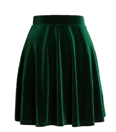ModCloth Green Velvet Skirt