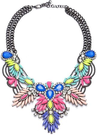 Amazon.com: Lovage Colorful Resin Bubble Bib Statement Necklace Bohemian Chunky Collar Jewelry : Clothing, Shoes & Jewelry