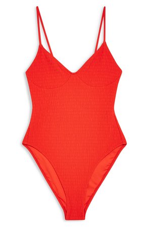 Topshop Shirred One-Piece Swimsuit | Nordstrom