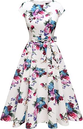 Amazon.com: DRESSTELLS Women Vintage Cocktail Dresses, Modest Tea Party Dress, Formal Wedding Guest Dress : Clothing, Shoes & Jewelry