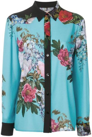 floral long-sleeve blouse