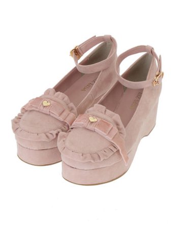 LIZ LISA - Glittering Suede Frill Shoes ( kawaii lolita japan pink ) | eBay
