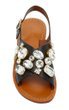 Crystal-Embellished Leather Sandals By Marni | Moda Operandi