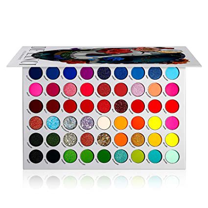 Amazon.com : DE'LANCI Big Colorful Eyeshadow Palette Professional 54 Color Board Eye Shadow Bright Neon Glitter Matte Shimmer Makeup Pallet Highly Pigmented Powder Eye Shadow : Beauty
