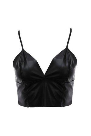 On the Hunt Faux Leather Crop Top | Nasty Gal