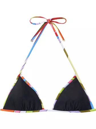 PUCCI contrast-trim Triangle Bikini - Farfetch