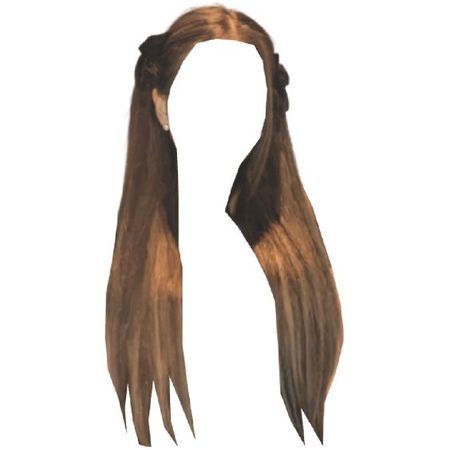 long straight brown hair black bow pigtails hairstyle