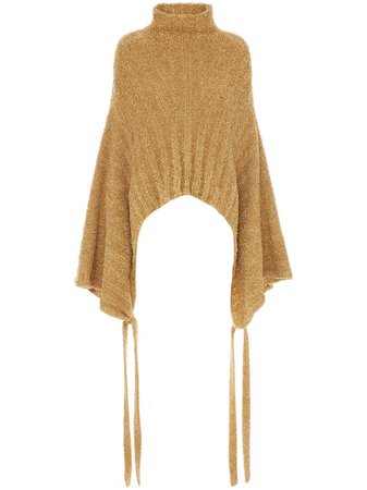 Jw Anderson Kimono-Sleeve Knitted Jumper KW0066YN0050120 Gold | Farfetch