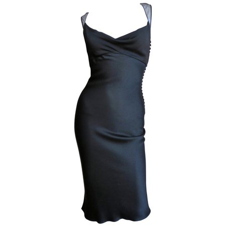 John Galliano for Christian Dior Sheer Back Silk Dress