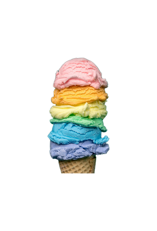 rainbow scoops ice cream