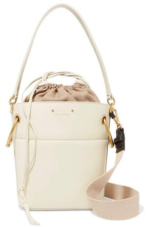 Roy Small Leather Bucket Bag - Ivory