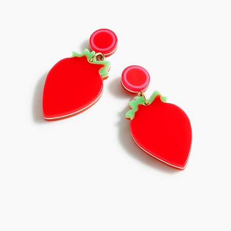 J.Crew: Edie Parker® X J.Crew Resin Strawberry Earrings For Women
