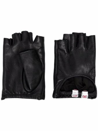 Karl Lagerfeld Charms leather gloves black 215W3602999 - Farfetch